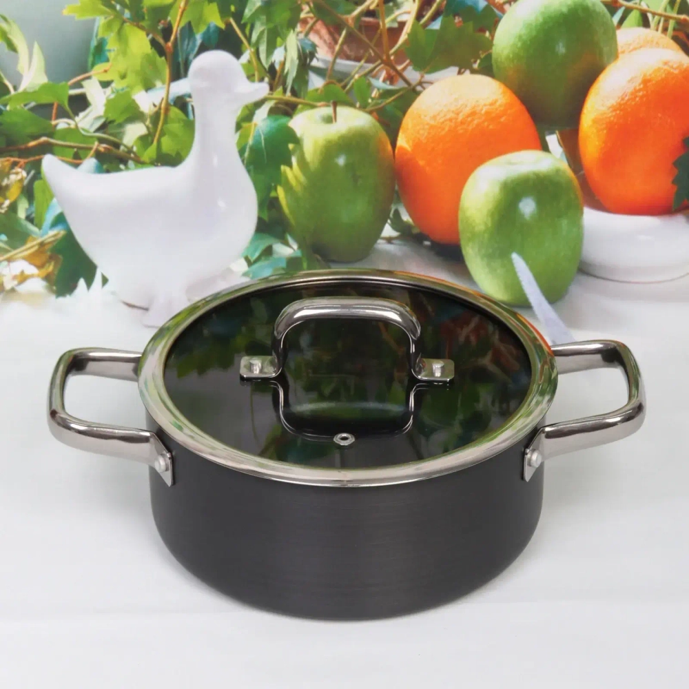 Кастрюля «ENERGY» 2,6 л, стеклянная крышка