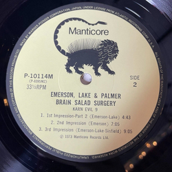 Винтажная виниловая пластинка LP Emerson, Lake and Palmer Brain Salad Surgery (Japan 1976) (No Obi) Jerusalem
