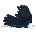 Перчатки ХБ с ПВХ 3 нити 10 класс Точка (комплект 10 шт)