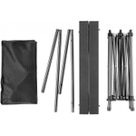 Стол складной Premier 70x70x70 см., реечная столешница алюминий, с отделением под посуду