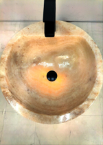 Раковина напольная из оникса Yellow ON-61357 (45*45*90)