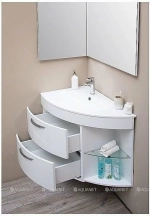 Зеркало De Aqua Трио Люкс 90 L/R белый