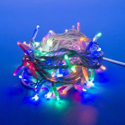 ULD-S1000-120-DWA MULTI IP67 Гирлянда светодиодная с контроллером. 120 светодиодов. 10 м. разноцветная. IP67. провод белый