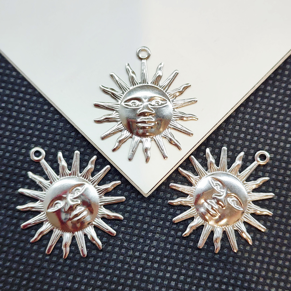 Подвеска солнце, сталь, 25мм, штучно