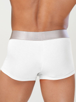 Мужские трусы-боксеры с серебристой резинкой (Размер: XXXL) (Цвет: красный)