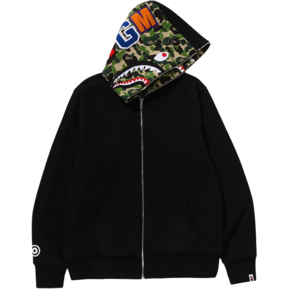 A Bathing Ape Bathing Ape Sweatshirts Moderate No Fleece Lined Zip Closure 0zxswmx08151p черный зеленый
