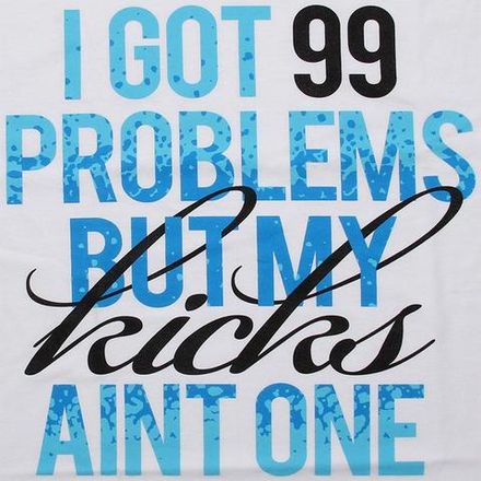 Футболка Sneaktip 99 Problems Splash белая с бирюзовым