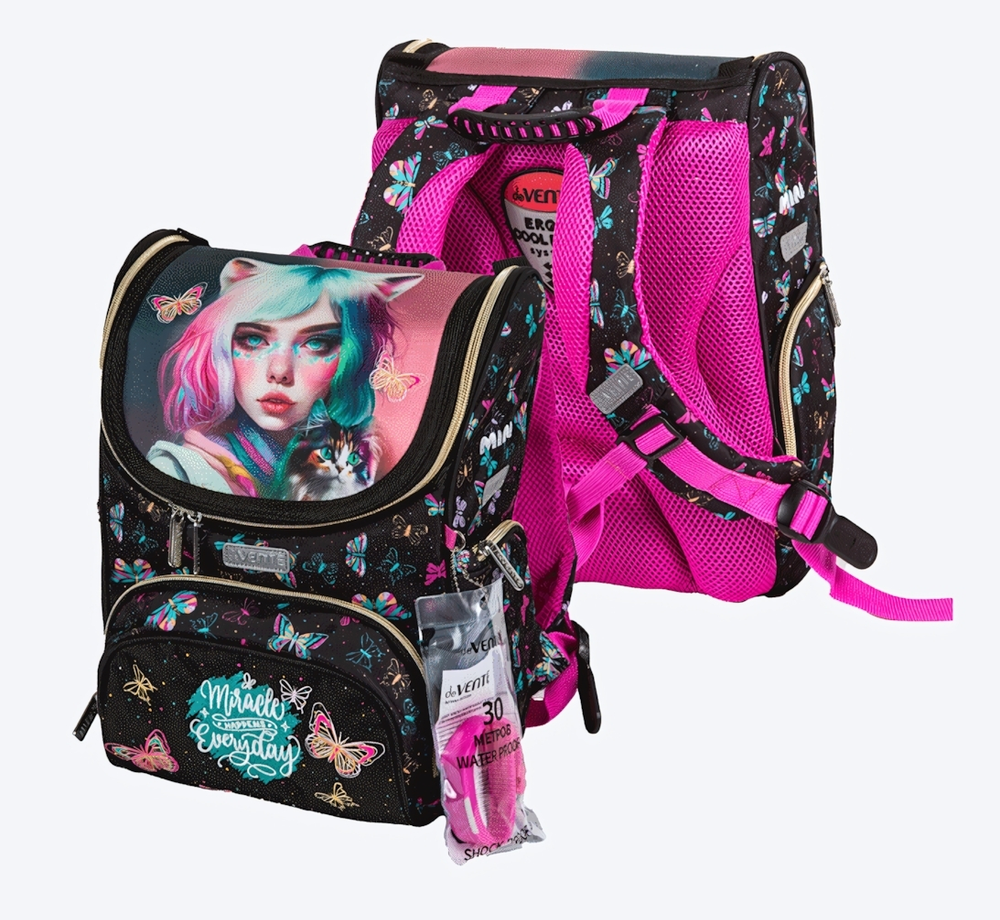 Ранец школьный жесткий 35x26x20 см 14л "Mini. Miracle" (deVENTE)