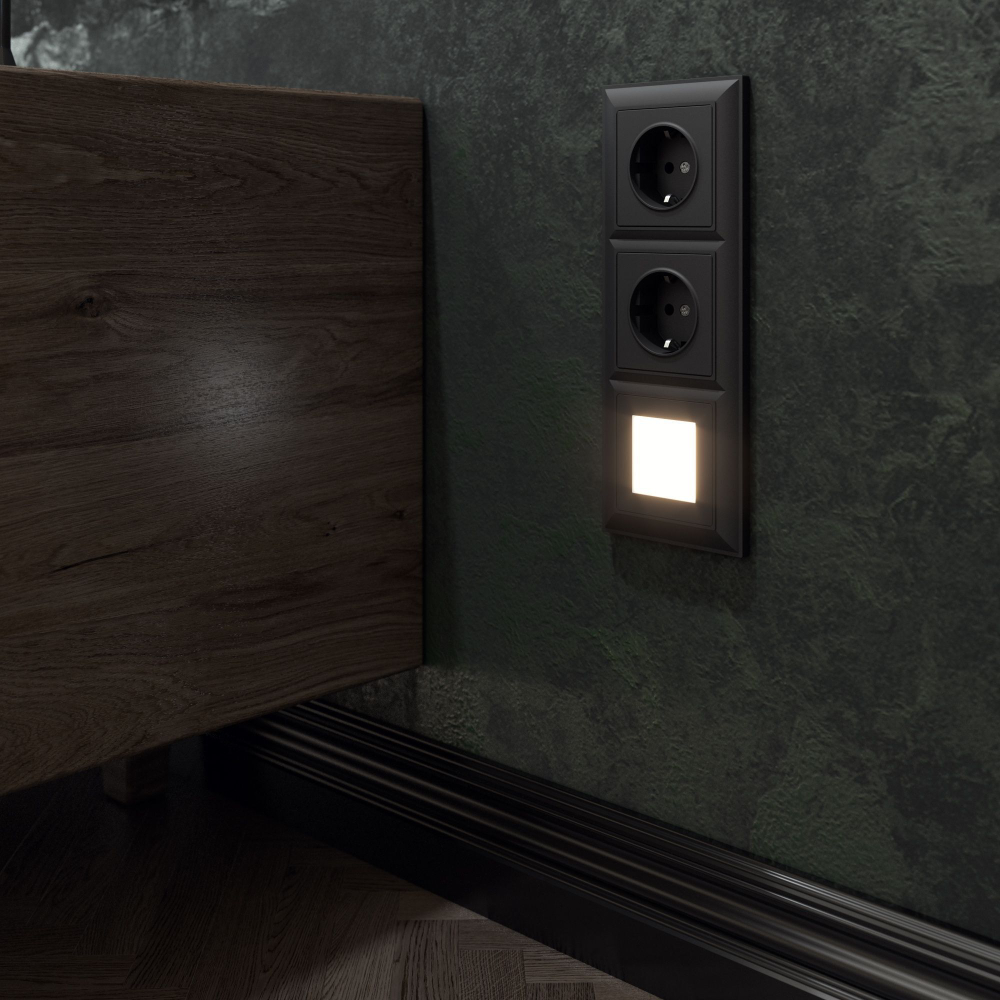 Встраиваемая LED подсветка (черный матовый)