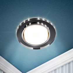 Встраиваемый светильник со светодиодной подсветкой ЭРА DK LD51 BK GX53 черный | Встраиваемые LED светильники