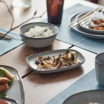 Тарелка декоративная IKEA GLADELIG (ГЛАДЕЛИГ), Серый, 20x13 см