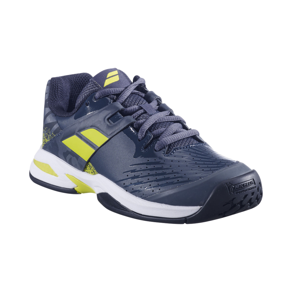 Детские теннисные кроссовки Babolat Propulse All Court Shoe Kids - Dark Blue, Neon Green