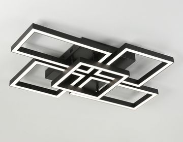 Потолочный светодиодный светильник с пультом 90W 3000K-6400K FA1012/4+1 BK черный Acrylica Disk Ambrella