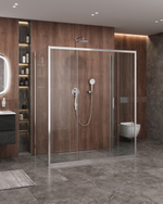 Душевой уголок Cezares MOLVENO-AH-2/2-170/90-C-Cr-IV, 170х90х195, профиль хром, стекло прозрачное