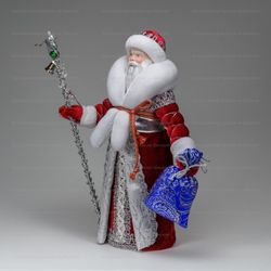 Кукла под ёлку Дед Мороз с посохом и мешком