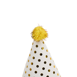 Колпак с помпоном "Точки" Золото
