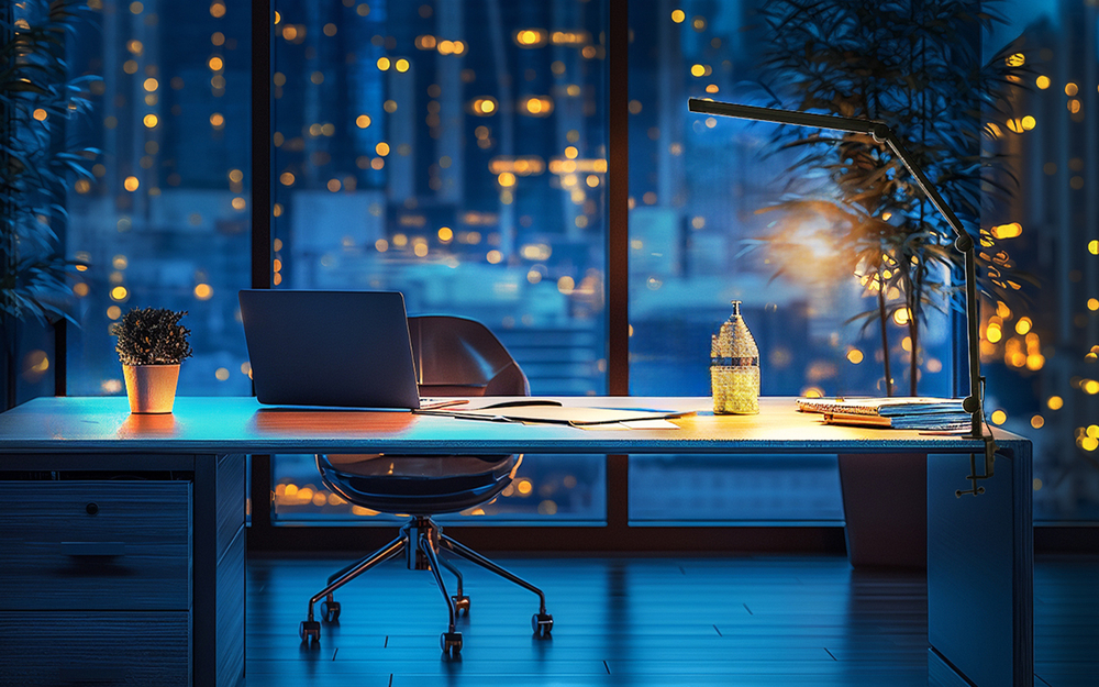 Светильник FRIENDME бестеневой настольный на струбцине светодиодный No.1 белый с двойным источником света. Яркость - 1000 lum. 12W.