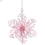 Подвеска «Волшебство зимы» 13*13 см, Розовый