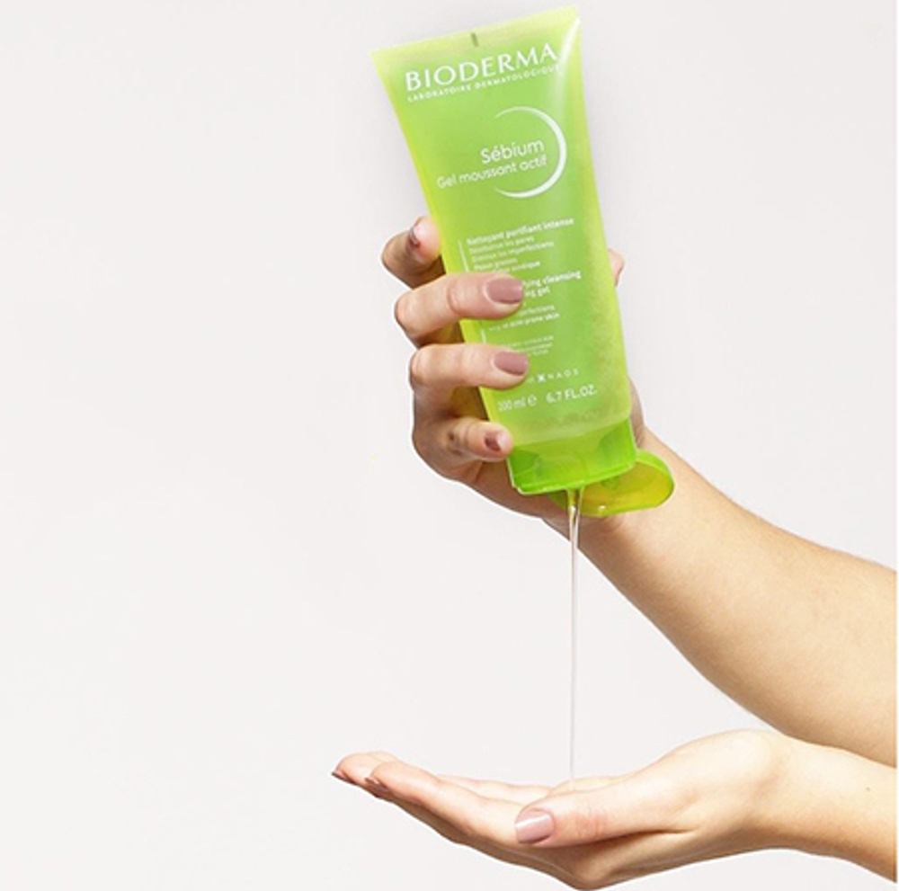 BIODERMA SEBIUM Gel Moussant actif Очищающий гель мусс для воспаленной кожи 200мл.