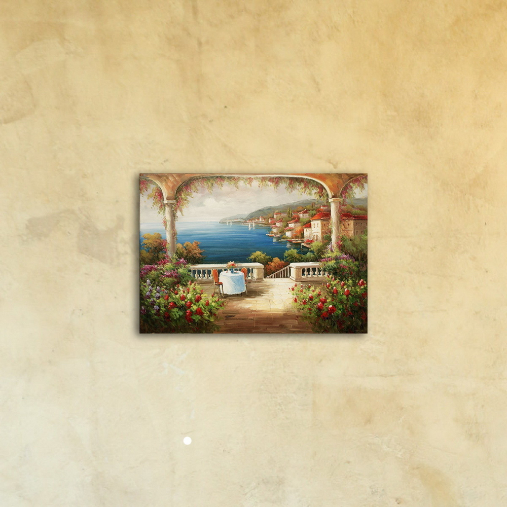 Картина для Интерьера "Вид на море" стекло Декор для дома, подарок