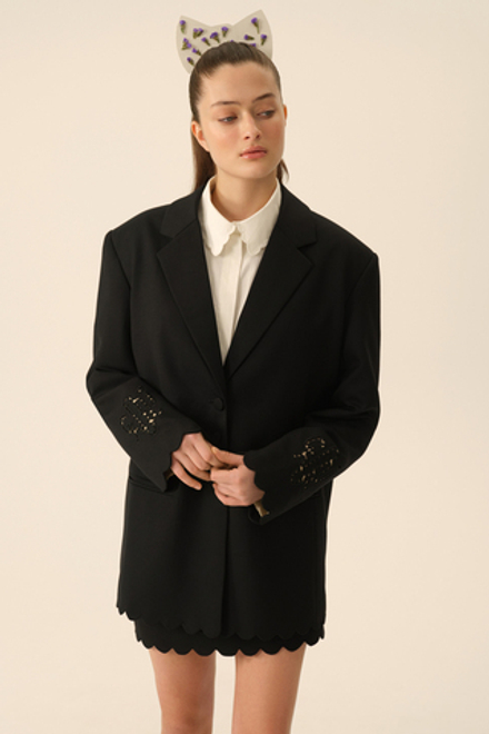 Жакет с ришелье ((Romantic CEO)), черный