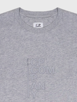 Футболка C.P. Company 30/1 Jersey Vertical Logo Gray