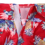 Рубашка для собак и кошек малых и средних пород «СТИЛЬНЫЙ БРО», цвет красный, принт ананасы с цветами, размер S