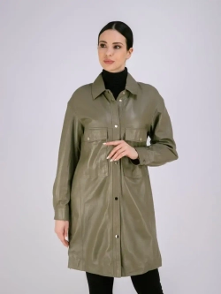 Плащ женский кожаный длинный Турция