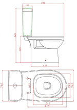 Унитаз-компакт Керамин Альбано R 350х640х840 с жестким сиденьем, с двухрежимной спускной арматурой и угловым креплением (CS00087073)