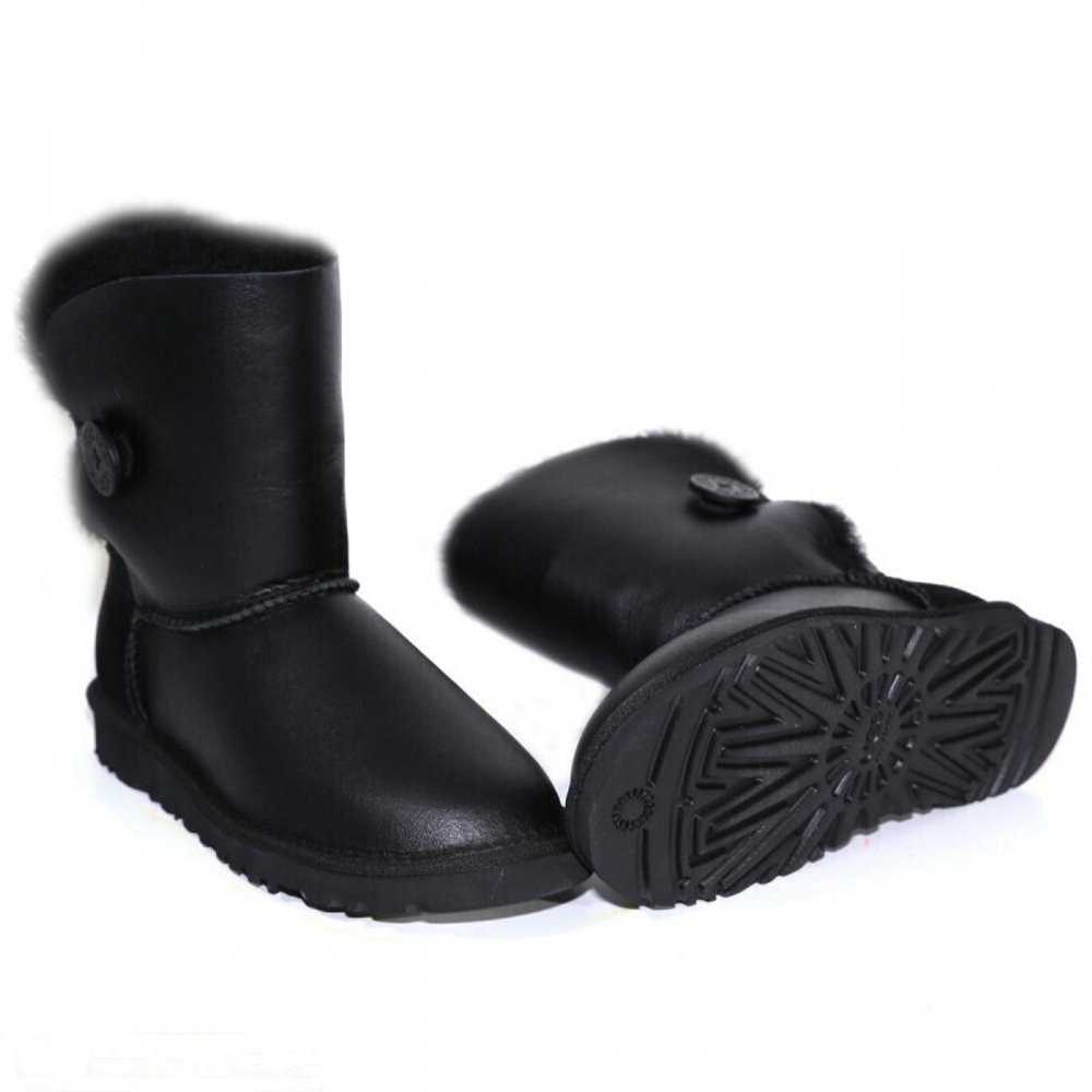 Угги Bailey Button Metallic Black