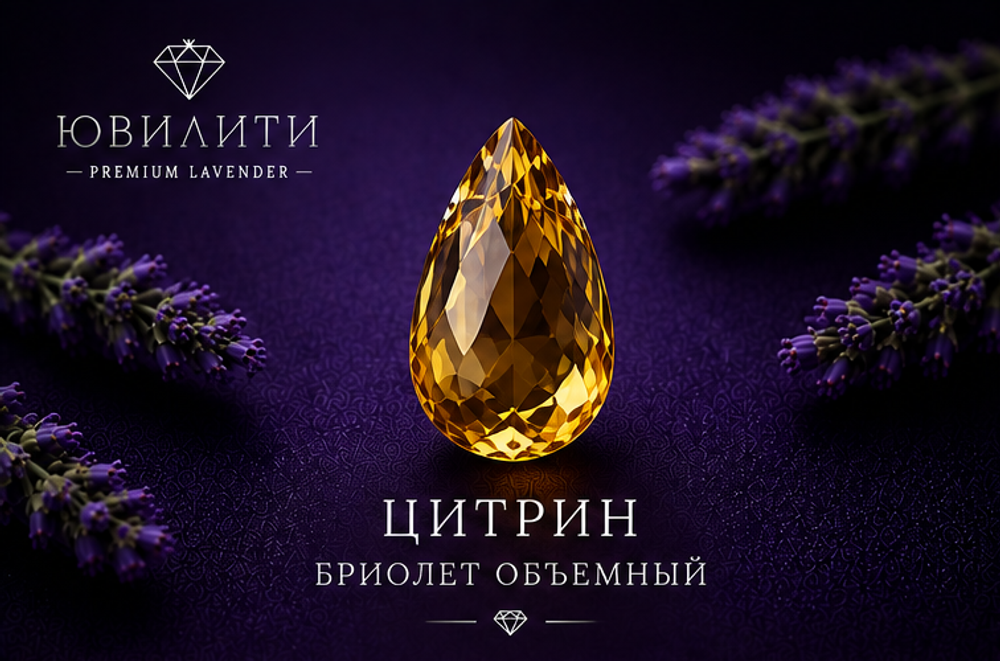 Цитрин Бриолет Объёмный