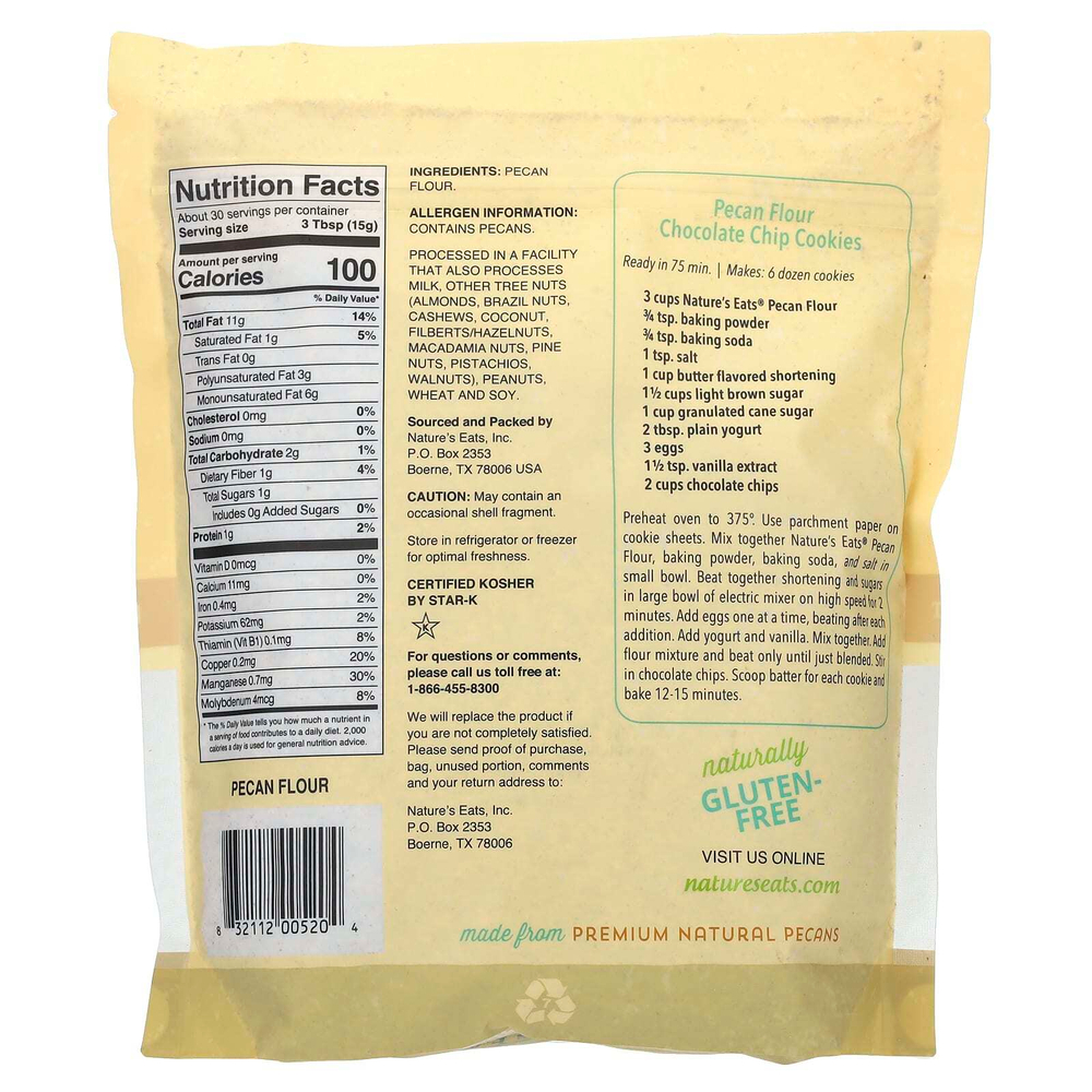 Nature's Eats, Пекан, мелкого помола, 454 г (16 унций)