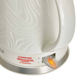 Чайник электрический 1800 Вт, 1,8 л, корпус из фарфора DELTA LUX DE-1022 белый