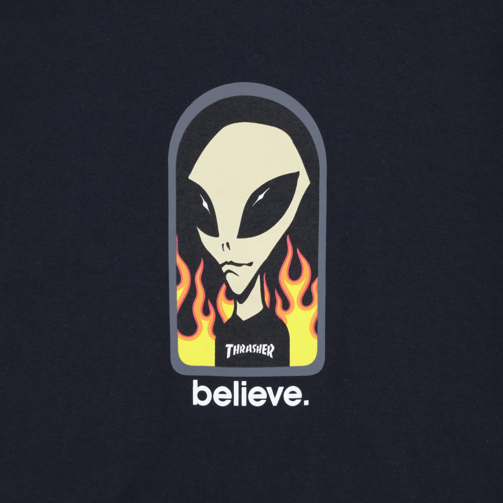 Футболка Thrasher X AWS - Believe (black) артикул: - купить в магазине Дайс