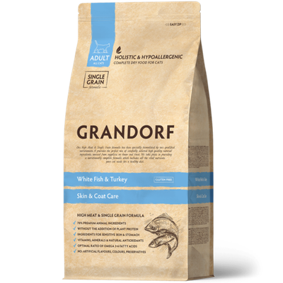 Grandorf Cat корм сухой для кошек белая рыба с индейкой
