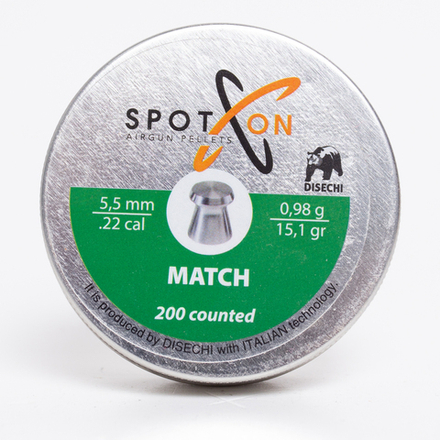 Пули Spoton Match 5,5 мм 0,98 гр. (200 шт)