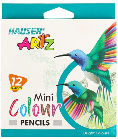 Карандаши 12цв. мини, дерево (Darvish)