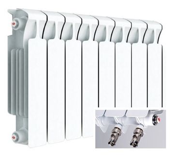 Радиатор Rifar Monolit Ventil 350 - 12 секций подключение нижнее (правое)