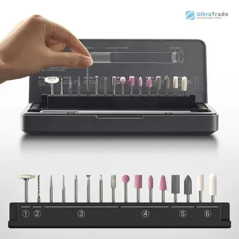 Гравер аккумуляторный беспроводной с насадками Xiaomi Mi Home Appliances Sharpening Pen