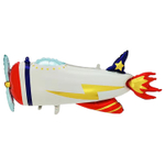 Шар Фольгированный Самолет ретро (Белый)