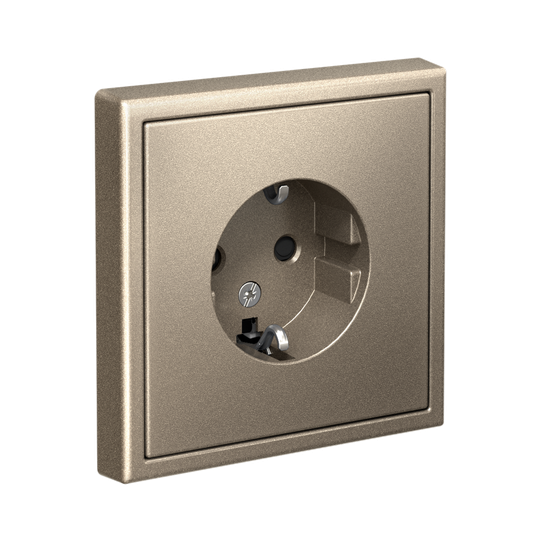 Розетка ArtGallery 16А с заземл. защ. шторки механизм шампань SE GAL000545