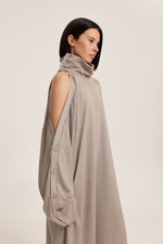 Платье трикотажное на пуговицах