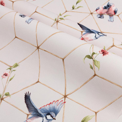Обои виниловые TC72063-25 PALITRA TREND Birds Top Velvet, сюжетный рисунок, размер 1,06х10 м