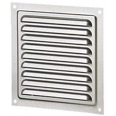 Решетка вентиляционная металлическая накладная белая 200х200