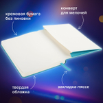Блокнот-скетчбук А5 (130х210 мм) BRAUBERG ULTRA балакрон 80 г/м2 96 л. без линовки бирюзовый (2 штуки в упаковке)