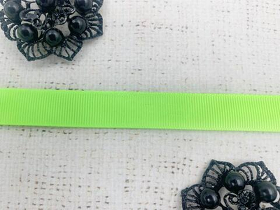 Лента репсовая, ш. 1,5 см, салатовый неон