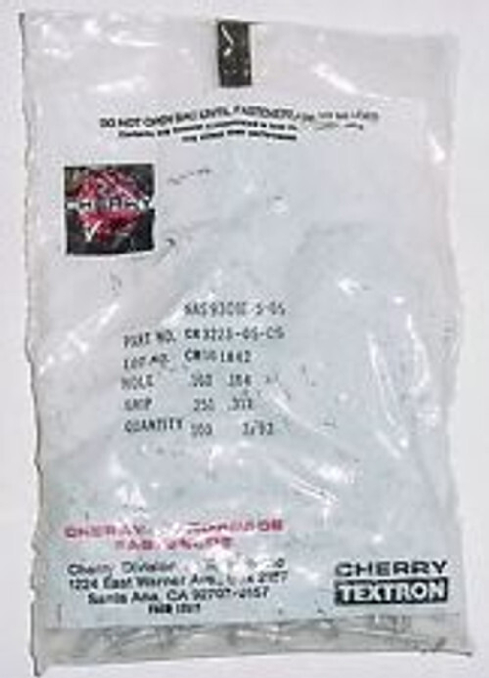 CherryMAX CR3243-4-04 Blind Rivet, 1/8 in Dia, 1.504 in L, 1/4 in Hole Dia, 0.188 to 1/4 in, 345 lb
