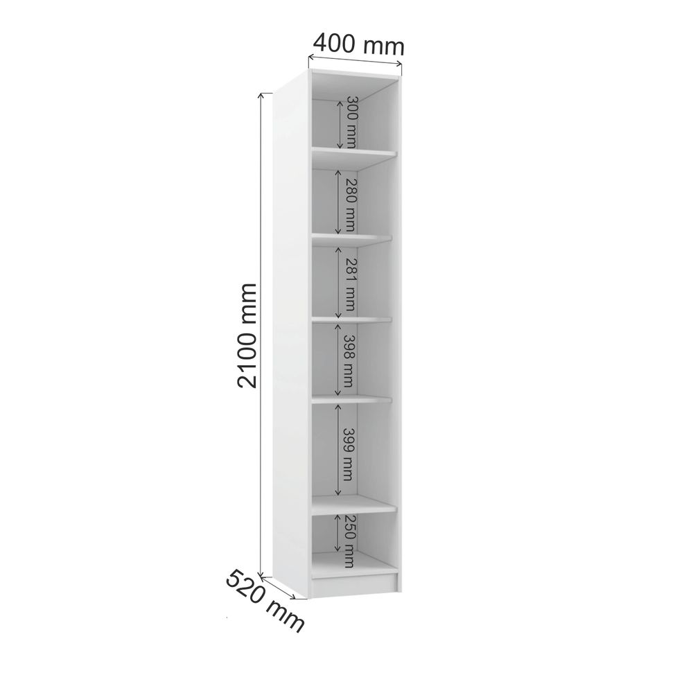 МС Мадера Пенал ДМ 400*2100*520 (лдсп графит новый)