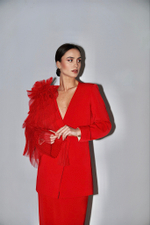 Жакет "Птица" с красным крылом