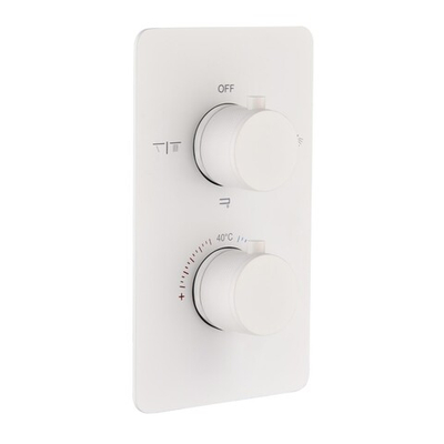 Смеситель встроенный с термостатом 3-х проходной MATT WHITE